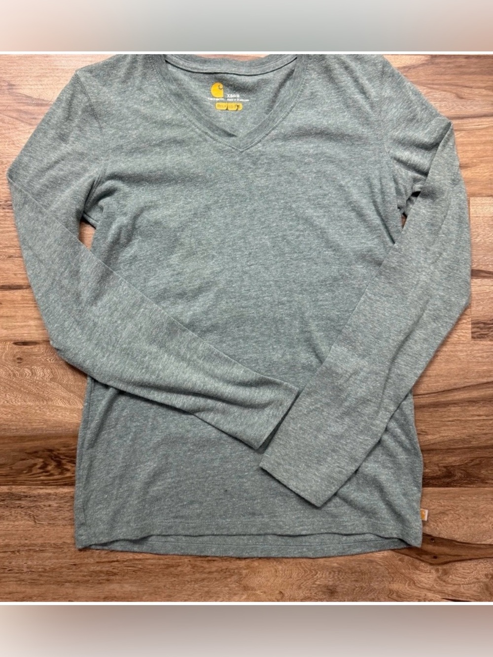Carhartt Green Heather V-Neck Relaxed Fit Tee